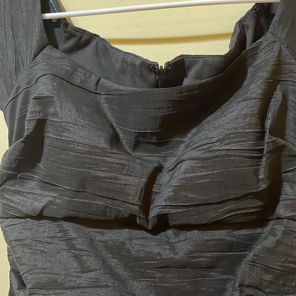 Womens Alex Evenings Taffeta Crinkled Dress - Picture 3 of 8